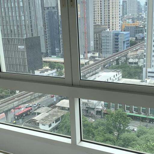 View from window of urban residential area