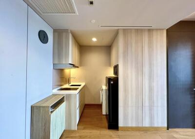 Modern kitchen with wooden cabinetry