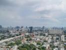 Panoramic view of cityscape with buildings and greenery