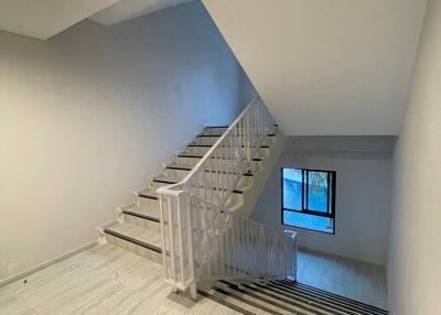 Modern staircase with window