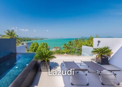 Seaview 3-bedroom pool villa within walking distance to the  Beach