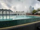 Rooftop swimming pool with city view