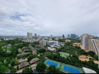 Aerial view of a residential area