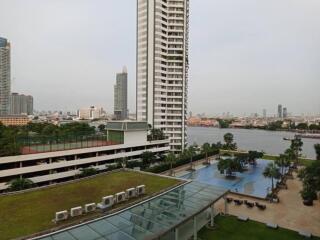 High-rise building with a view of the river