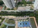 aerial view of residential buildings