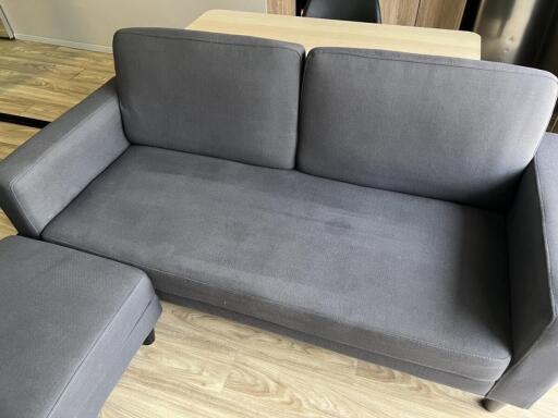 Grey sofa in a modern living room