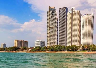 City skyline with a view of high-rise buildings along the waterfront