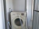 Laundry area with a Samsung washing machine