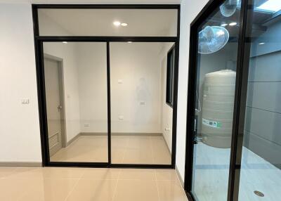 Modern space with glass partitions