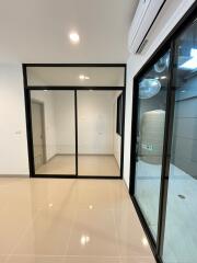 Modern space with glass partitions