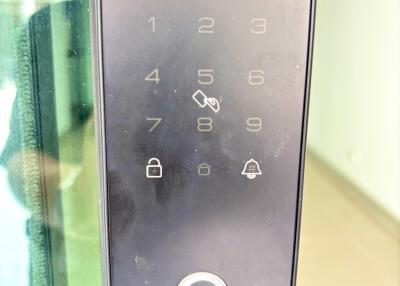 Smart door lock with numeric keypad