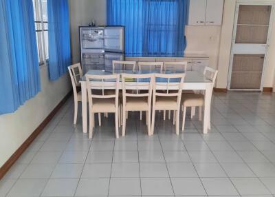 Dining area with table and chairs