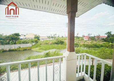 View from the balcony overlooking a river