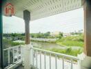 view from the balcony overlooking a canal