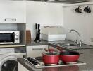 Modern kitchen setup with appliances