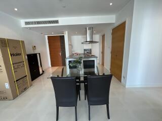 Modern kitchen with dining area