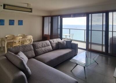 Spacious living room with ocean view