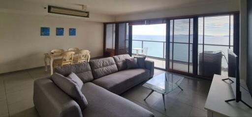 Spacious living room with ocean view