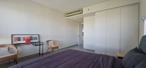 Spacious bedroom with natural light