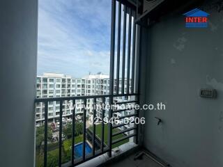 Balcony with view of neighboring buildings