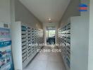 Mail room with individual mailboxes