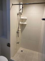 Modern shower area with fixtures