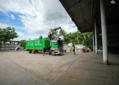 Industrial exterior with a truck