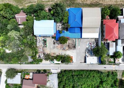 Aerial view of a residential area