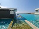 Luxury swimming pool overlooking the ocean