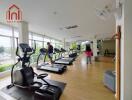 Well-equipped gym with modern fitness machines