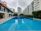 Residential complex with swimming pool