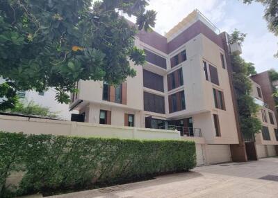 Exterior view of a multi-story residential building