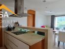 Modern open-plan kitchen and dining area