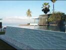 Modern house with an infinity pool and sea view