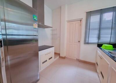 Modern kitchen with stainless steel appliances