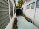 Outdoor area with gardening pots