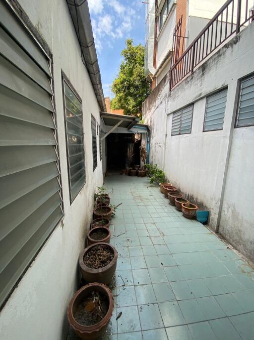 Outdoor area with gardening pots