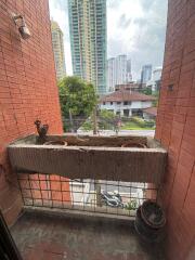 Balcony with urban view and planter