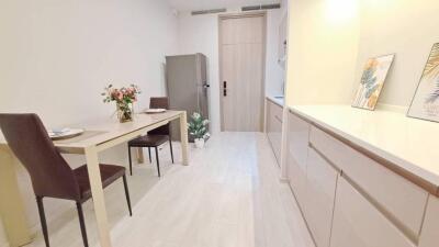 Modern kitchen with dining area and decor