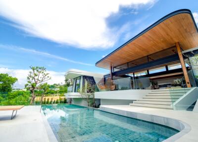 Modern house with outdoor swimming pool