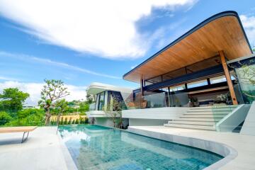 Modern house with outdoor swimming pool