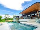 Modern house with outdoor swimming pool