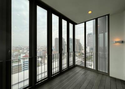 Balcony with city view