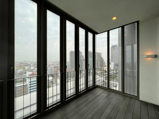 Balcony with city view