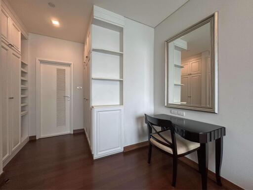 Walk-in closet with dressing table