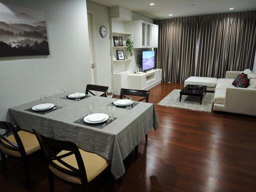 Modern living room and dining area