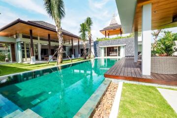 Luxury villa with a swimming pool and garden