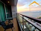 High-rise balcony with ocean view