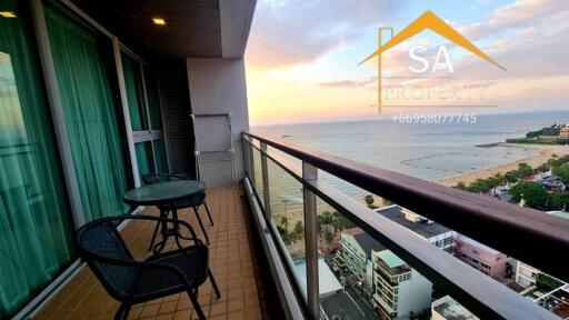 High-rise balcony with ocean view