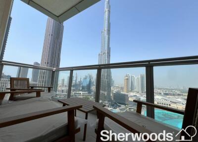 Vacant  Upgraded  Full Burj and Fountain Views